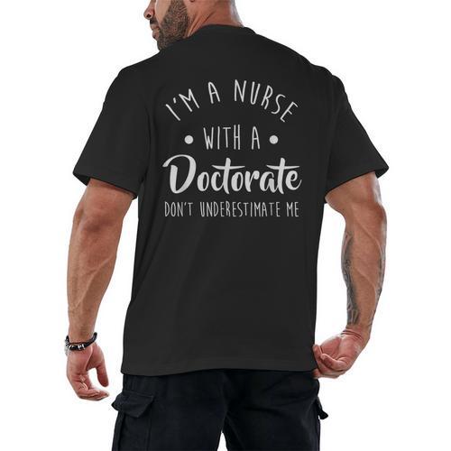 Nurse DNP PhD Doctorate Graduation Women Men's Back Print T-Shirt - Best Gift Smart