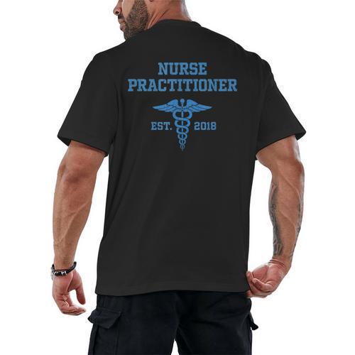 Nurse Practitioner Shirt NP Shirt For Graduation Men's Back Print T-Shirt - Best Gift Smart