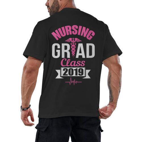 Nursing School Graduation Class Of 2019 RN Student Men's Back Print T-Shirt - Best Gift Smart