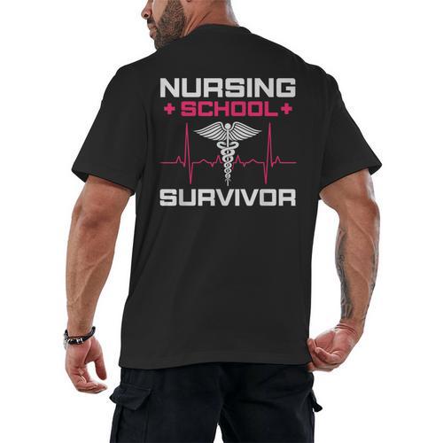 Nursing School Graduation Shirt Men's Back Print T-Shirt - Best Gift Smart