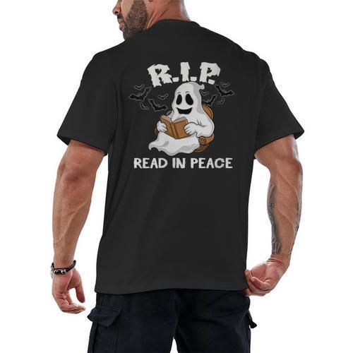 October Reading And Library Awareness Books And Boos Men's Back Print T-Shirt - Bookorys UK