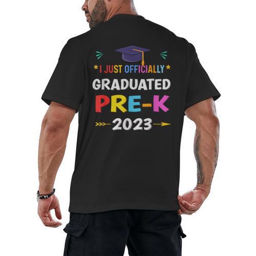 I Officially Graduated Pre-k Graduation Pre k Class 2023 Kid Men's Back Print T-Shirt - Best Gift Smart