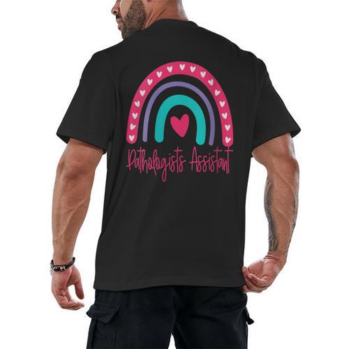 Pathologists' Assistant Graduation 2023 Boho Rainbow Men's Back Print T-Shirt - Best Gift Smart