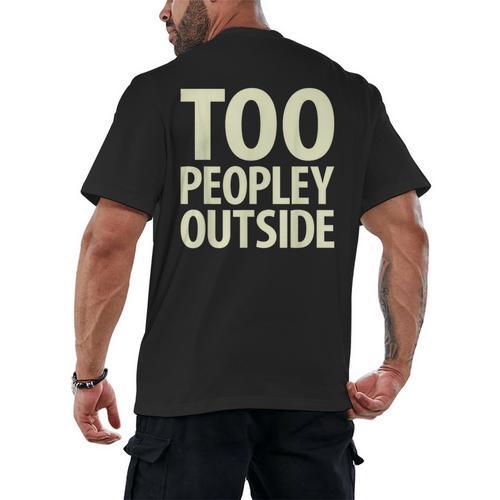 Too Peopley Outside I Introvert Men's Back Print T-Shirt - Raresse
