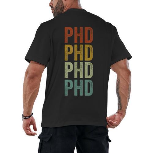 PHD Graduation Doctorate Men's Back Print T-Shirt - Best Gift Smart