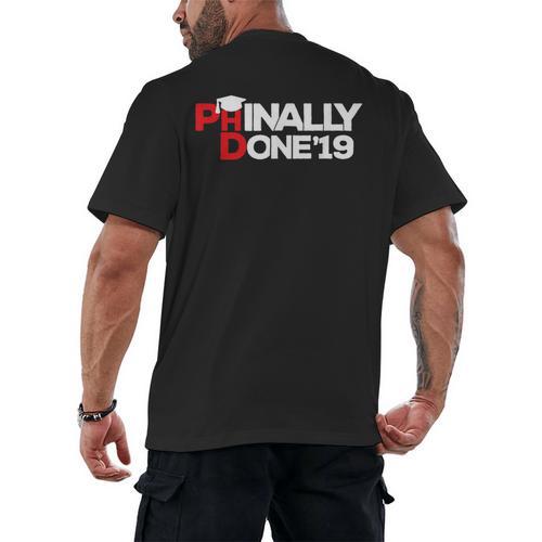 Phinally Done Graduation 2019 Phd Shirt Men's Back Print T-Shirt - Best Gift Smart