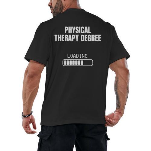 Physical Therapy Degree Loading Student Graduation Men's Back Print T-Shirt - Best Gift Smart