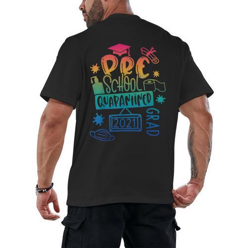 Preschool 2021 Graduate Prek Quarantine Preschool Graduation Men's Back Print T-Shirt - Best Gift Smart