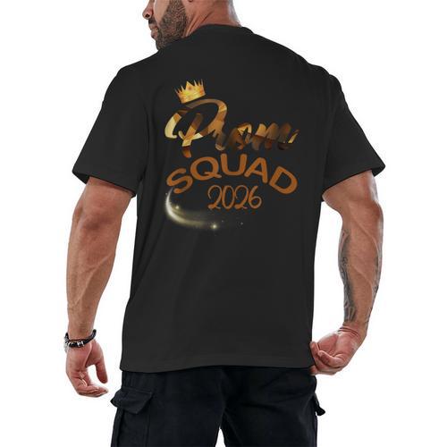 Prom Squad 2026 Cute Senior Class Of 2026 Graduation Party Men's Back Print T-Shirt - Best Gift Smart