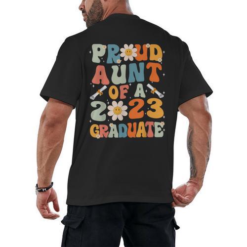 Proud Aunt Of A Class Of 2023 Graduated Graduation Women Men's Back Print T-Shirt - Best Gift Smart