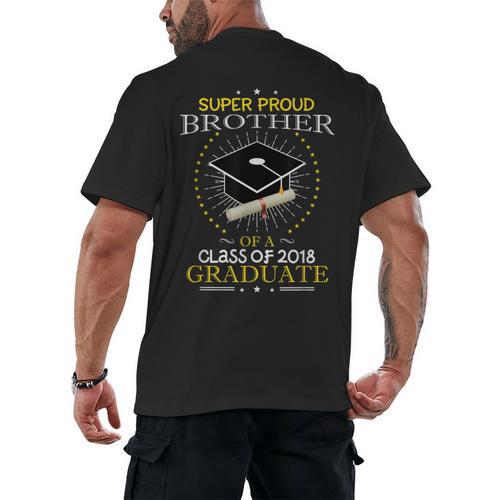 Proud Brother The Class Of 2018 Graduate Graduation T Shirt Men's Back Print T-Shirt - Best Gift Smart