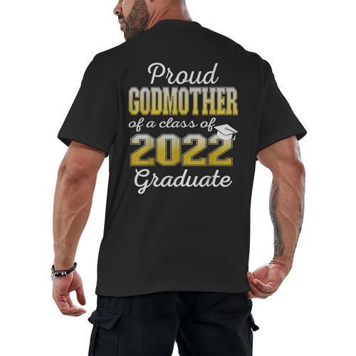Proud Godmother Of 2022 Graduate Class 2022 Graduation 22 Men's Back Print T-Shirt - Best Gift Smart