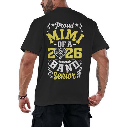 Proud Mimi Of a Band Senior 2026 Graduation Men's Back Print T-Shirt - Best Gift Smart