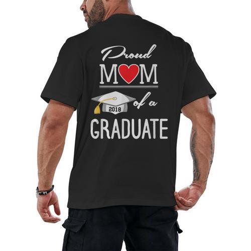 Proud Mom Of A High School Graduation Senior Mom Shirt Men's Back Print T-Shirt - Best Gift Smart