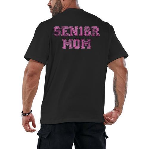 Proud Senior Mom 2018 High School Graduation Shirt Mom Tee Men's Back Print T-Shirt - Best Gift Smart