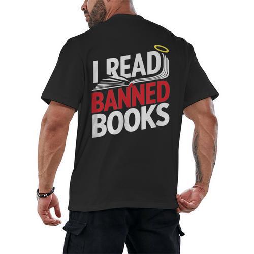 I Read Banned Books Defiant And Bold Men's Back Print T-Shirt - Bookorys