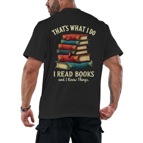 I Read Books Bookworm Halloween Men's Back Print T-Shirt - Bookorys DE