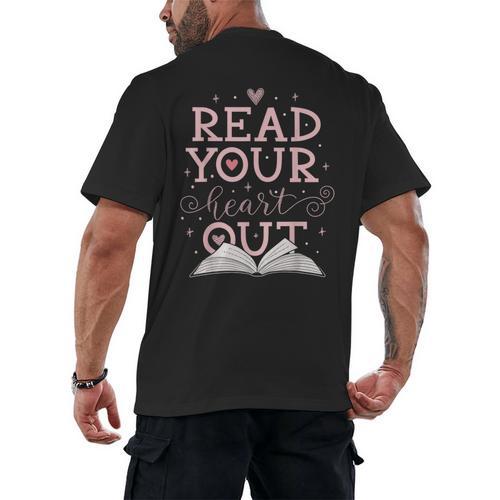 Read Your Heart Out Book Adventures In Pages Men's Back Print T-Shirt - Bookorys