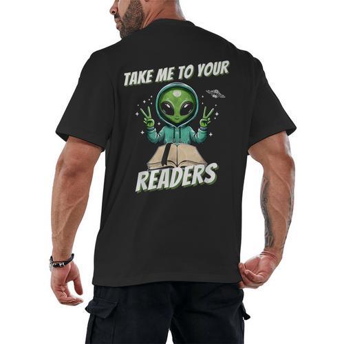 Take Me To Your Readers Across America Read More Books Men's Back Print T-Shirt - Bookorys CA