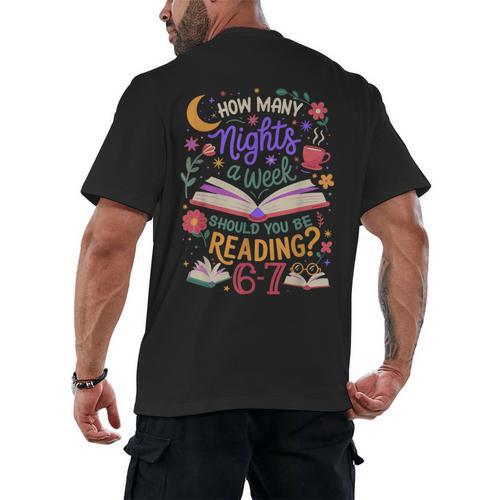 Reading 6 7 Meme Six Seven Cozy Book Lover Teacher Men's Back Print T-Shirt - Bookorys UK