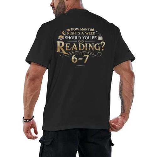 Reading 6–7 Teacher Librarian English Book Lover Quote Men's Back Print T-Shirt - Bookorys DE