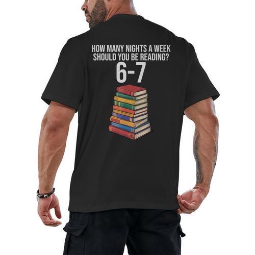 Reading Book Teacher 67 Six Seven Meme Men's Back Print T-Shirt - Bookorys UK