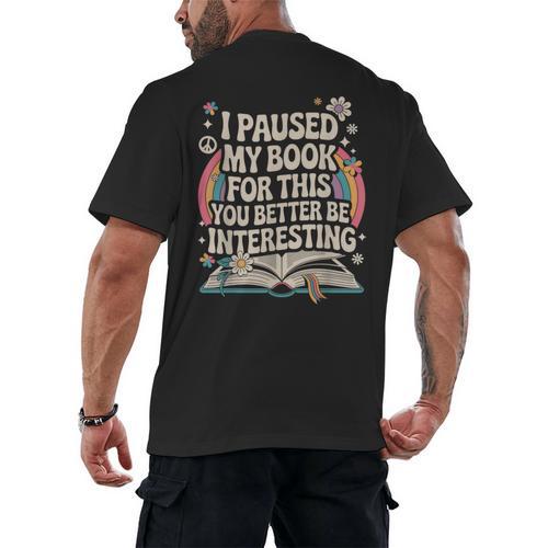 Reading Quote For Bookworm And Librarian Men's Back Print T-Shirt - Bookorys DE
