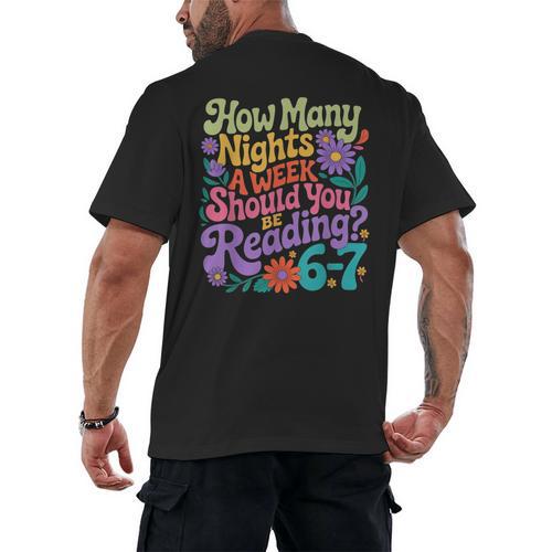 Reading Six Seven Meme Book Lover 67 Teacher 6 7 Men's Back Print T-Shirt - Bookorys UK