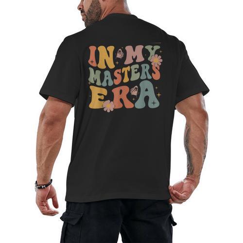 Retro Groovy In My Master's Degree Era Graduation Master Men's Back Print T-Shirt - Best Gift Smart