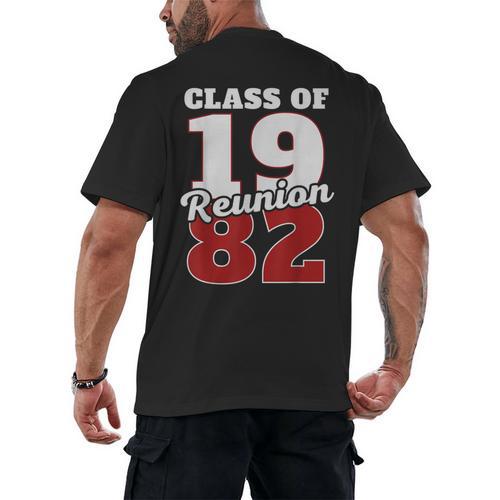 Reunion 1982 Class Of 1982 Reunion 82 Graduation 1982 Men's Back Print T-Shirt - Best Gift Smart