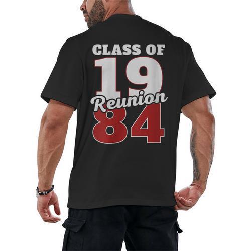 Reunion 1984 Class Of 1984 Reunion 84 Graduation 1984 Men's Back Print T-Shirt - Best Gift Smart