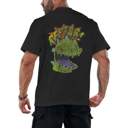 Rugrats Reptar Distressed Comic Book Style Cartoon Men's Back Print T-Shirt - Bookorys UK