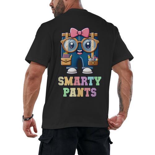 Sarcastic Little MISS SMARTY PANTS Graduation Alumni Game On Men's Back Print T-Shirt - Best Gift Smart