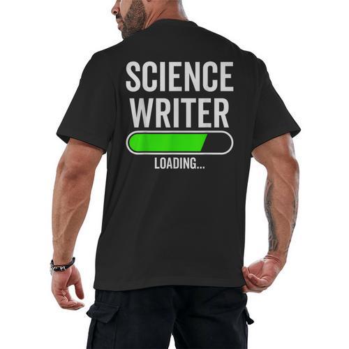 Science Writer Loading Graduation Graduate New Job Men's Back Print T-Shirt - Best Gift Smart