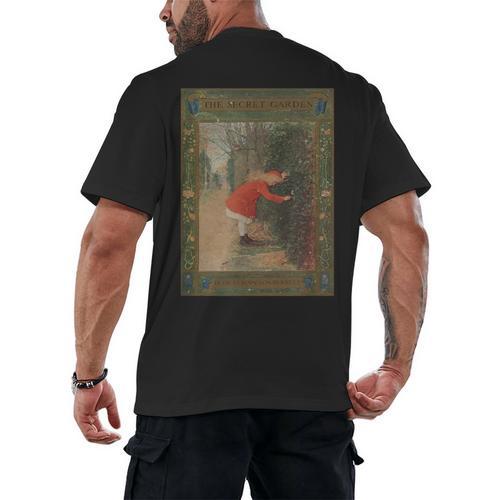 The Secret Garden Book Cover Men's Back Print T-Shirt - Bookorys