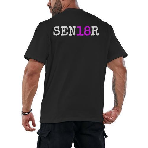 Senior 2018 TShirt Graduation Class Of 2018 Tee Shirt Men's Back Print T-Shirt - Best Gift Smart