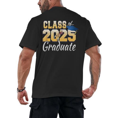 Senior 2025 Class Of 2025 Senior Graduate 2025 Graduation Men's Back Print T-Shirt - Best Gift Smart