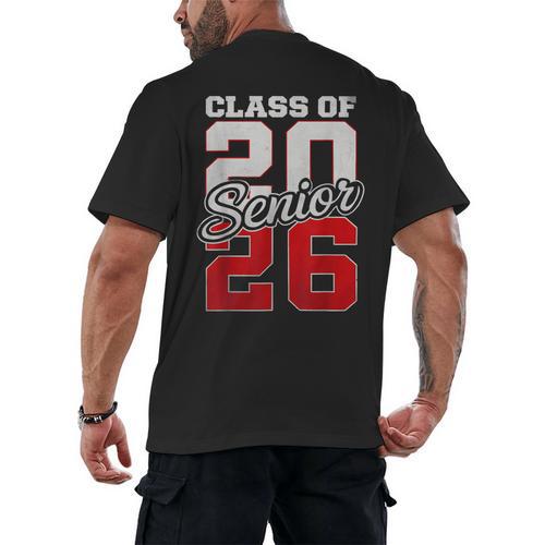 Senior 2026 Class Of 2026 Graduation 2026 Senior 26 Graduate Men's Back Print T-Shirt - Best Gift Smart