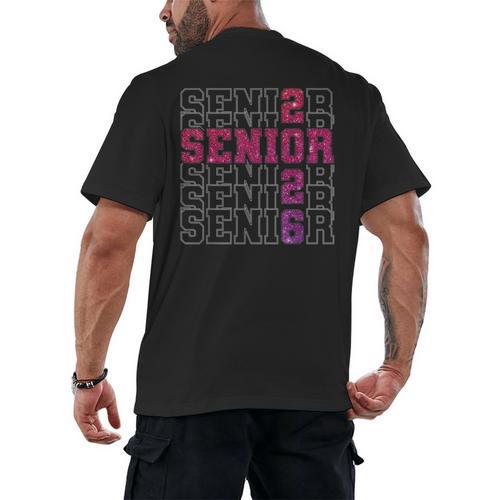 Senior 2026 Class Of 2026 Graduation 2026 Pink Girl Women Men's Back Print T-Shirt - Best Gift Smart