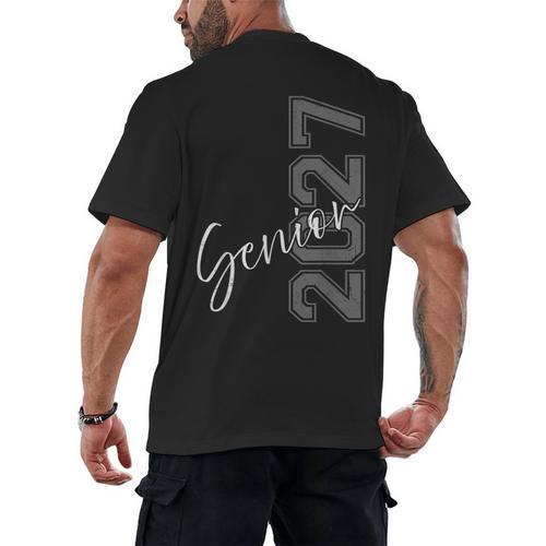 Senior 2027 Class Of 2027 Shirt Graduation Men's Back Print T-Shirt - Best Gift Smart