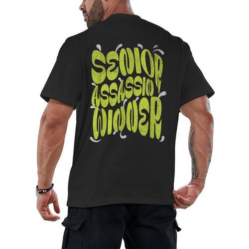 Senior Assassin Winner School Graduation Water Game Men's Back Print T-Shirt - Best Gift Smart