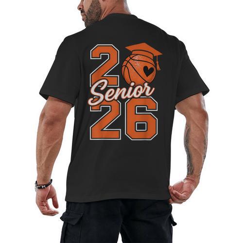 Senior Basketball Class Of 2026 Crew Basketball Graduation Men's Back Print T-Shirt - Best Gift Smart