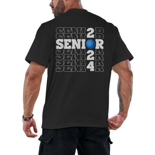 Senior Class Of 2024 Bowling First Day Of School Graduation Men's Back Print T-Shirt - Best Gift Smart