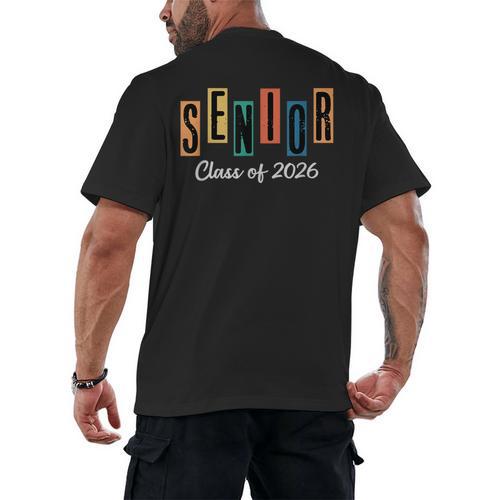 Senior Class Of 2026 Women Men Graduation Class Of 2026 Men's Back Print T-Shirt - Best Gift Smart