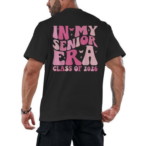 In My Senior Era Class Of 2026 Retro Senior 2026 Graduation Men's Back Print T-Shirt - Best Gift Smart