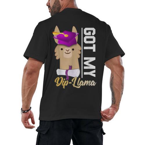 Senior Graduation TShirt 2019 Got My Diploma Llama Pun Shirt Men's Back Print T-Shirt - Best Gift Smart