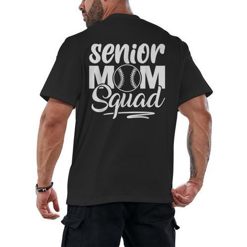 Senior Mom Squad Baseball Class Of 2023 Graduation Men's Back Print T-Shirt - Best Gift Smart