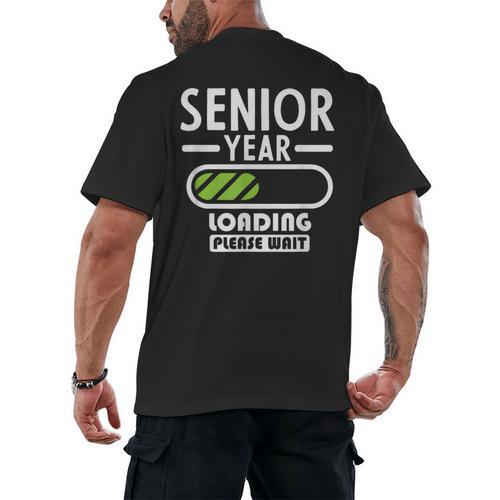 Senior Year Loading Please Wait Graduation Men's Back Print T-Shirt - Best Gift Smart
