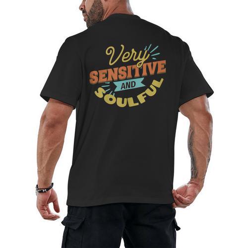 Very Sensitive And Soulful Introvert Men's Back Print T-Shirt - Raresse