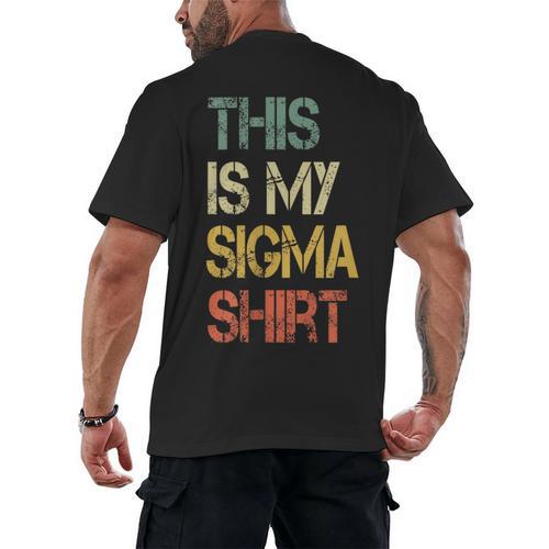 This Is My Sigma Shirt Male Lone Wolf Minimalist Introvert Men's Back Print T-Shirt - Raresse